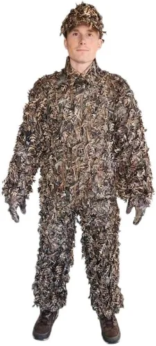 Miniatura 18 de QuikCamo Mossy Oak 3D Leafy Camo Ghillie Suit - Breathable Quiet Mesh, Snaps and Zippered Pockets for Turkey Hunting
