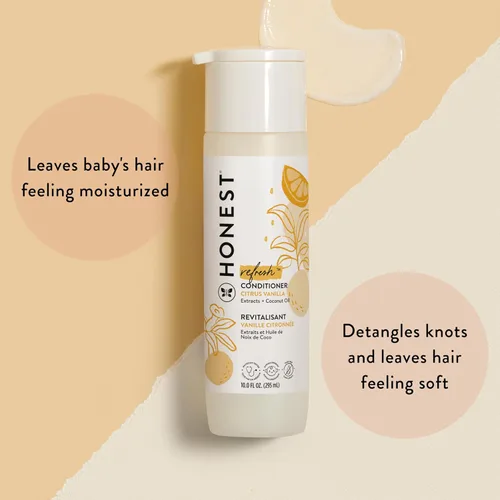 Miniatura 2 de The Honest Company Acondicionador de vainilla cítrica + paquete desenredante acondicionador (10 onzas líquidas, 4 onzas líquidas) Derivado