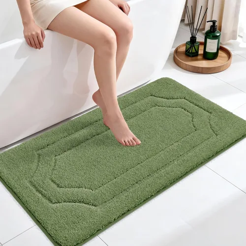 Miniatura 29 de BEQHAUSE Alfombra de Baño-Antideslizante-Tapete de Baño-Suave y Absorbente-Tapete de Ducha-Tapetes de Baño de Poliéster para Baño Lavables a Máquina