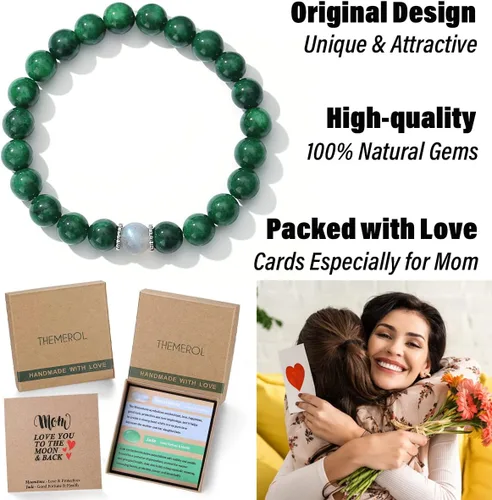 Miniatura 30 de Regalos de Navidad para mamá, tía, abuela, hermana, amor, equilibrio, pulsera de cristal natural con significado, regalos hechos a mano