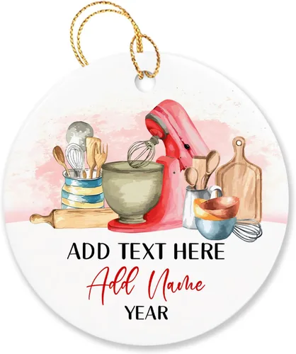 Miniatura 28 de Adorno de Navidad personalizado para artista, regalo de adorno de artista para árbol de Navidad, adorno de Navidad de pintor 2026, texto