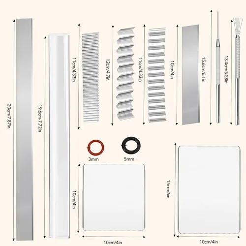 Miniatura 2 de Herramientas de corte de arcilla polimérica, Pasador de rodillo acrílico, Cortadores de arcilla flexible de 5 piezas, Cortadores de cerámica Kit