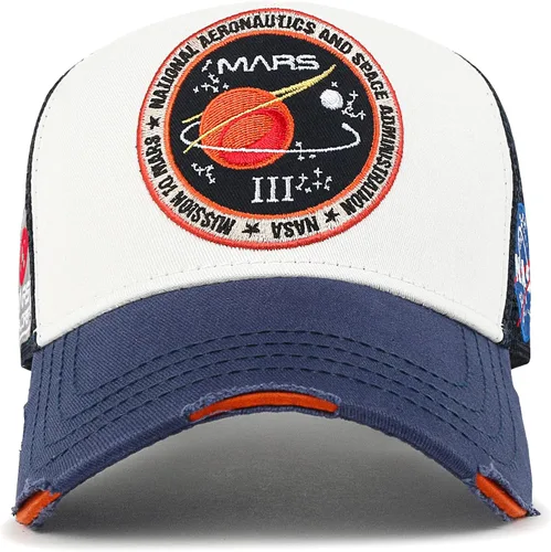 Miniatura 2 de ililily Gorra de béisbol estructurada con logotipo de gusano de la NASA prémium