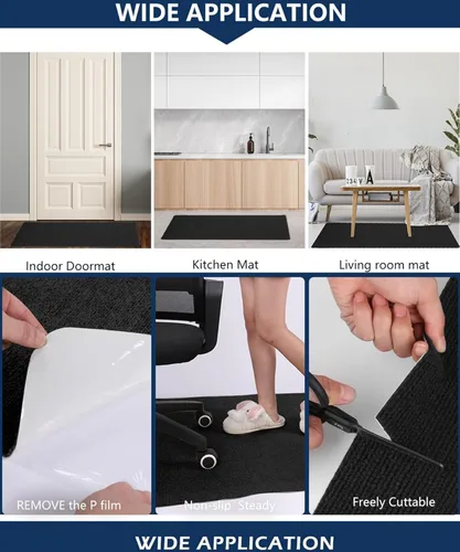 Miniatura 4 de Tapete para silla de oficina para sillas con ruedas, tapete antideslizante para silla de escritorio de oficina para pisos de madera dura, protector