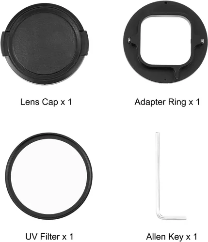 Miniatura 7 de PULUZ Anillo adaptador de filtro de lente UV de 2.047 in para GoPro HERO11 / Hero11 Mini / HERO10 / HERO9 adaptador de lente de cámara negro anillo