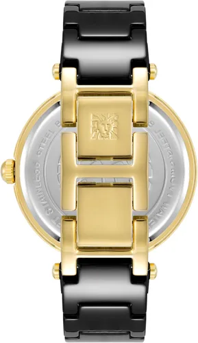 Miniatura 3 de Anne Klein Women's Black Ceramic Bracelet Watch with Diamond Accent