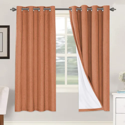 Miniatura 59 de H.VERSAILTEX Cortinas opacas de lino de 72 pulgadas de largo, 100% absolutamente opacas, con aislamiento térmico, con textura de lino, cortinas