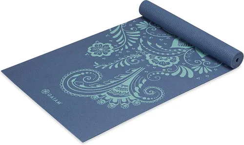 Miniatura 8 de Gaiam - Esterilla de yoga premium de 5mm con estampado, gruesa y antideslizante para todo tipo de yoga, pilates y entrenamientos en el suelo