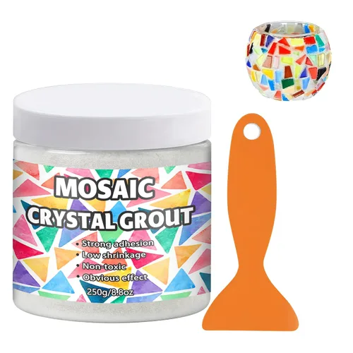 Miniatura 7 de Lechada de cristal de mosaico, herramientas de azulejos de mosaico, accesorios de mosaico, esencial para lechada hecha a mano y perfecto para Dorado