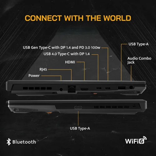 Miniatura 8 de asus TUF A16 - Laptop para juegos FHD de 16 pulgadas y 165 Hz, AMD Ryzen 7-7735HS, gráficos Radeon RX7600S V8G, RAM DDR5 de 32 GB, SSD PCIe de 1 TB