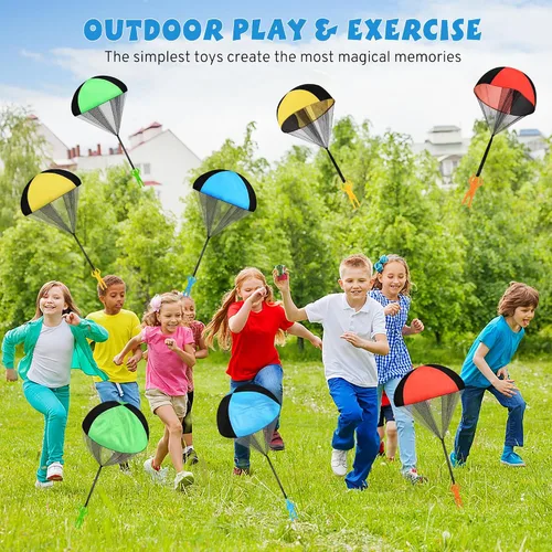 Miniatura 4 de Juguete de paracaídas para niños, juguetes al aire libre, paracaídas voladoras, juguetes interiores y exteriores para niños o 3, 4, 5, 6, 7, 8, 9