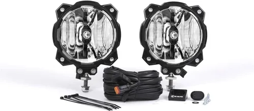 Miniatura 7 de KC HiLiTES 91305 Gravity LED Pro6 Single Wide-40 Beam con arnés de cableado e interruptor de luz LED iluminado - Sistema de paquete de par