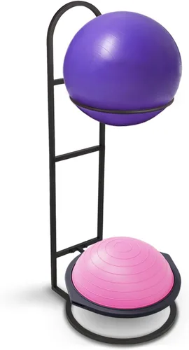 Miniatura 2 de Estante para pelotas de estabilidad, soporte para pelotas de yoga, almacenamiento vertical para pelotas de medicina, para gimnasios comerciales