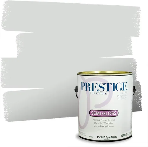 Miniatura 195 de PRESTIGE Paints - Pintura interior e imprimación en uno, 1 galón, cáscara de huevo, pimienta envejecida