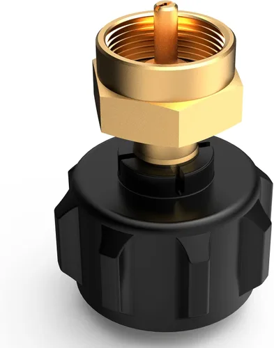 Adaptador de Recarga de Propano para Tanques de 1 lb, Adaptador de Propano Llena 1lb desde 20lb, Acoplador de Tanque de Cilindro de Gas LP