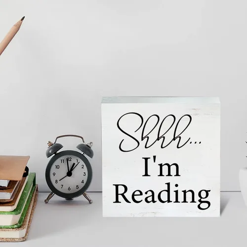 Miniatura 6 de Letrero de madera con texto en inglés «Farmhouse You Can't Buy Happiness But You Can Buy Books»