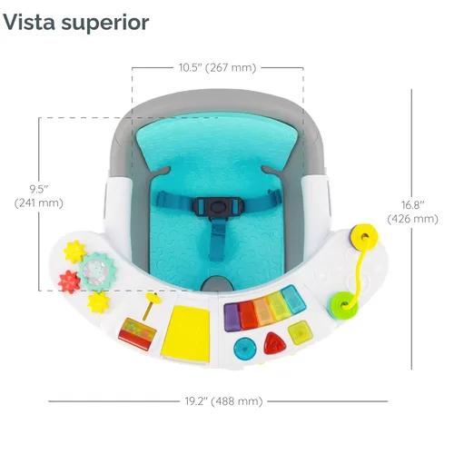 Miniatura 8 de Infantino Asiento y elevador de descubrimiento 3 en 1, con música y luces, asiento elevador para niños pequeños para mesa de comedor o silla