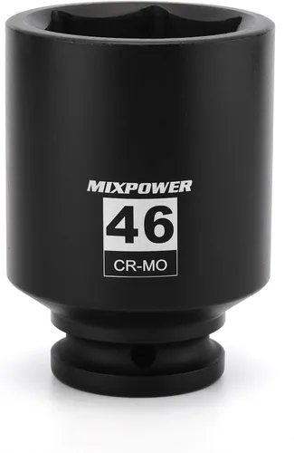 Miniatura 19 de MIXPOWER Juego de 6 puntos de 3/4 de pulgada de accionamiento profundo de impacto de casquillo - 33mm (métrico), CR-MO, casquillo de tuerca de eje