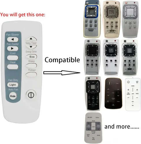 Miniatura 2 de Mando a distancia de repuesto compatible con la mayoría de modelos de aire acondicionado de ventana Frigidaire