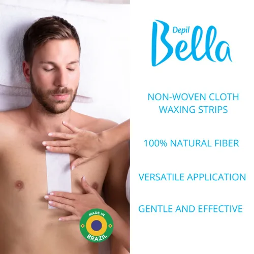 Miniatura 4 de Depil Bella Tiras de cera de tela no tejida 100% fibra natural Para depilación en casa y uso profesional (100 tiras)