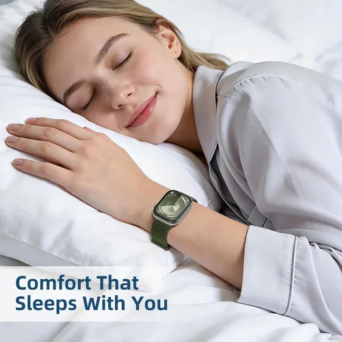 Miniatura 6 de Getino Banda Deportiva de Nylon Compatible con Correas de Apple Watch para Mujeres y Hombres 40mm 41mm 38mm 42mm 46mm 44mm 45mm 49mm, Correa