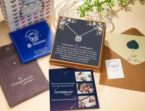 Miniatura 7 de Collar de plata de ley con 2 corazones entrelazados, regalo de madrina femenina para ahijada, bautismo, primera confirmación, Pascua, graduación