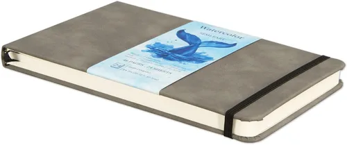 SEMLEART Cuaderno de bocetos de acuarela para pintura, papel de acuarela de 140 libras/300 GSM, 24 hojas, 5 x 8 pulgadas, cuaderno de viaje para