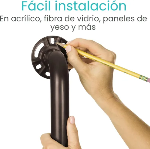 Miniatura 4 de Vive Barra de Agarre para Tinas y Duchas - Barra de Seguridad para Baño de Discapacitados para Personas Mayores - Pasamanos de Soporte de Pared