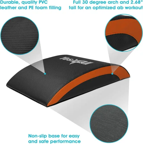 Miniatura 3 de Yes4All Ab Mat Tailbone y sin coxis, almohadilla de apoyo plegable para ejercicios abdominales para entrenamiento central y espalda baja C1. Naranja