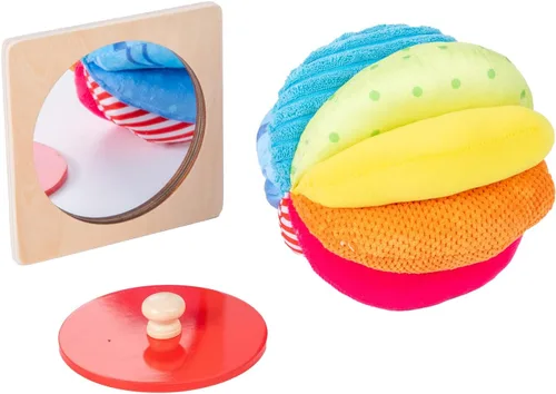 Miniatura 10 de Montessori - Kit de juguetes para bebés, espejo, peekaboo, rompecabezas de perillas, tambor giratorio, bola arcoíris - niños pequeños de 6 a 12 meses