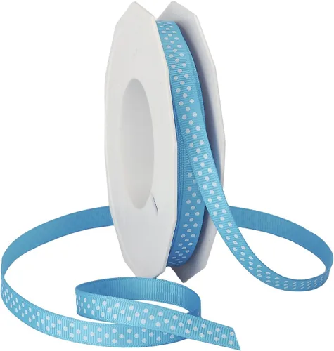 Miniatura 18 de Morex Ribbon Swiss Dot - Cinta de grogrén de poliéster, carrete de 3/8 pulgadas por 20 yardas, aguamarina