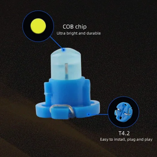 Miniatura 4 de Grandview 10 unids T4.2 COB 1 SMD Led para tablero de instrumentos Cluster Luz del coche Bombilla de luz lateral Luz indicadora Panel interior Azul