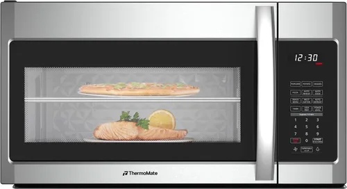 Miniatura 12 de Combinación de horno de convección y microondas integrado de 24 pulgadas, ThermoMate de 1.6 pies cúbicos de pared para horno de microondas, 1000
