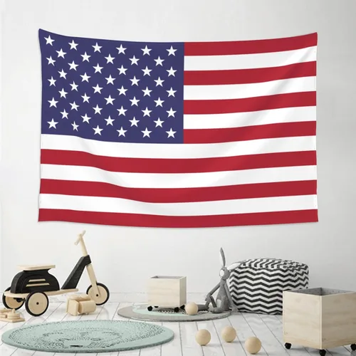 Miniatura 5 de JUHIOPOI Tapiz de la bandera de Estados Unidos, decoración de pared, pancarta colgante de arte para dormitorio, sala de estar, decoración del hogar