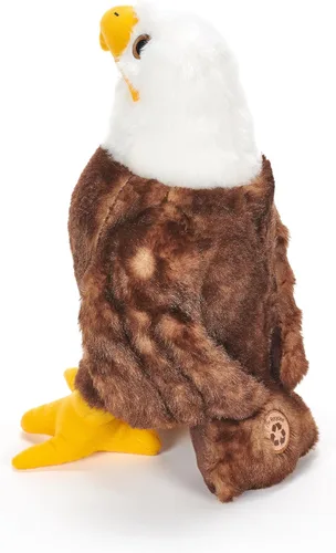 Miniatura 10 de The Petting Zoo Peluche de águila calva, regalos para niños, animales salvajes del zoológico Onez, juguete de peluche de águila calva de 12 pulgadas