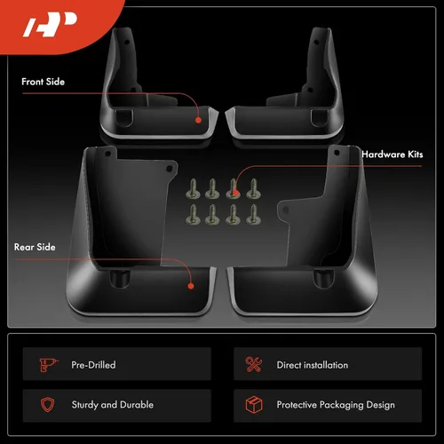 Miniatura 3 de A-Premium Juego de 4 guardabarros con accesorios compatibles con Toyota Camry (para híbrido LE/XLE, L), solo sedán, delantero y trasero