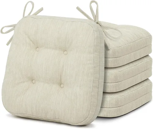 Miniatura 8 de Shinnwa Juego de 2 cojines para silla de comedor, cojines para silla de cocina de espuma viscoelástica de doble capa, almohadillas de asiento