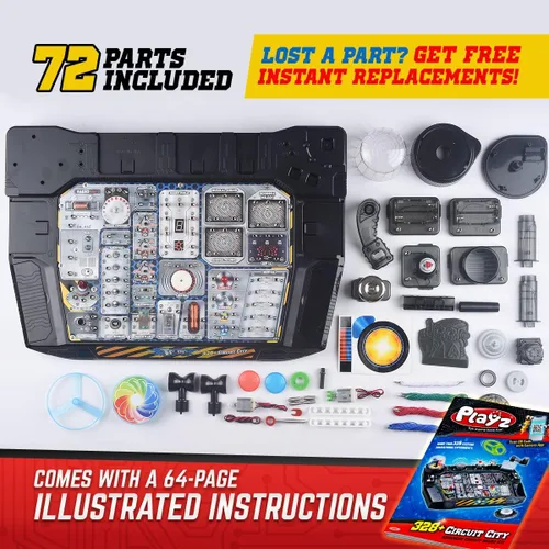 Miniatura 4 de Playz Kit de placa de circuito electrónico con placa de circuito electrónico Playz Advanced Kits STEM para niños