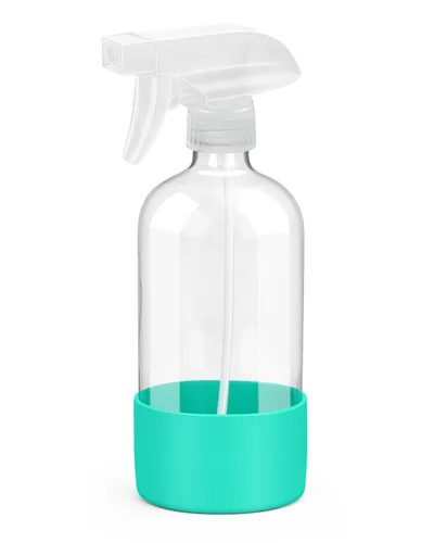 Miniatura 19 de Rionisor Botellas de Spray de Vidrio con Protección de Funda de Silicona, Recipientes Vacíos Recargables de 16 oz, Botellas de Spray Reutilizables
