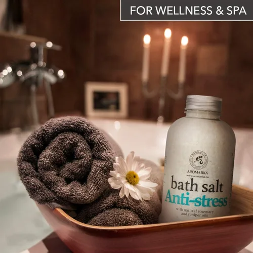 Miniatura 4 de Sal de baño De-Stress de 21.16 onzas con aceites naturales de romero y enebro - Sales marinas de baño naturales de 21.16 oz - Lo mejor para un buen