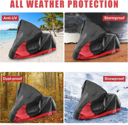 Miniatura 6 de X AUTOHAUX Funda impermeable para motocicleta 2 en 1, protector de lluvia y polvo para Harley Street Glide FLHX Road Glide FLTRX 1250 Sportster S