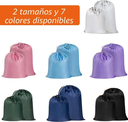Miniatura 9 de Polecasa Bolsa de lavandería extra grande y resistente con asas duraderas y cierre de cordón, 28 x 36 pulgadas, bolsas de almacenamiento duraderas