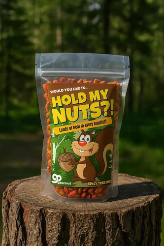 Miniatura 2 de Hold My Nuts Mezcla de condimentos picantes - Divertido diseño de ardilla con bellota - Aperitivos picantes para hombres y mujeres - Mezcla premium