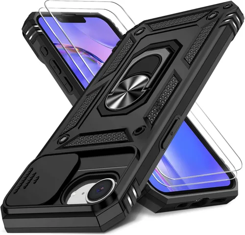 Miniatura 74 de Funda HakkTaoo para iPhone 13/iPhone 14 de 6.1 Pulgadas con Funda Deslizante para Cámara + Protector de Pantalla (2 Paquetes), Funda Protectora a