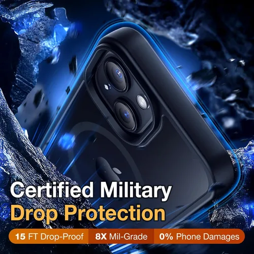 Miniatura 4 de Yriklso Funda para iPhone 13/iPhone14, compatible con MagSafe, a prueba de golpes, magnética 13, protección contra caídas de grado militar, funda