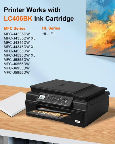 Miniatura 3 de LC406XLBK Cartucho de tinta negra de alto rendimiento (paquete de 1) – Reemplazo de cartucho de tinta negra LC406XL compatible con MNRS