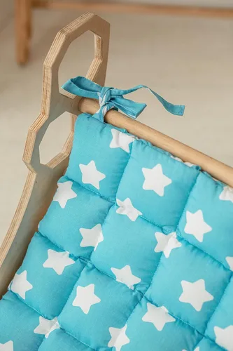 Miniatura 4 de WOOD&ROOM Arco de escalada de madera con cojín - Balancín escalador - Balancín de arco de madera interior con almohada - Puente Montessori