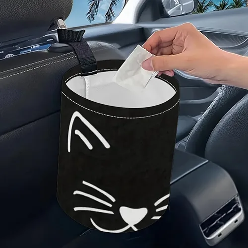 Miniatura 9 de Papelera portátil reutilizable impermeable para automóvil, organizador de vehículos multiusos, esenciales para viajes por carretera (abeja)