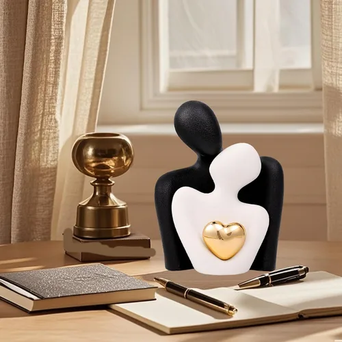 Miniatura 9 de Decoración para el Hogar para Parejas, Mini Estatua de Cerámica en Pareja para Estante de Tv, Decoración de Dormitorio Estatua de Amor en Pareja