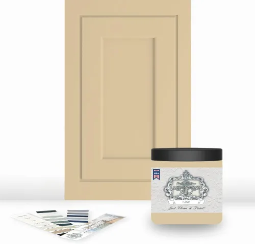 Miniatura 45 de Pintura TODO EN UNO, Abbey (gris cálido), Muestra de 8oz - Pintura duradera para gabinetes y muebles. Imprimación y capa superior incorporadas,